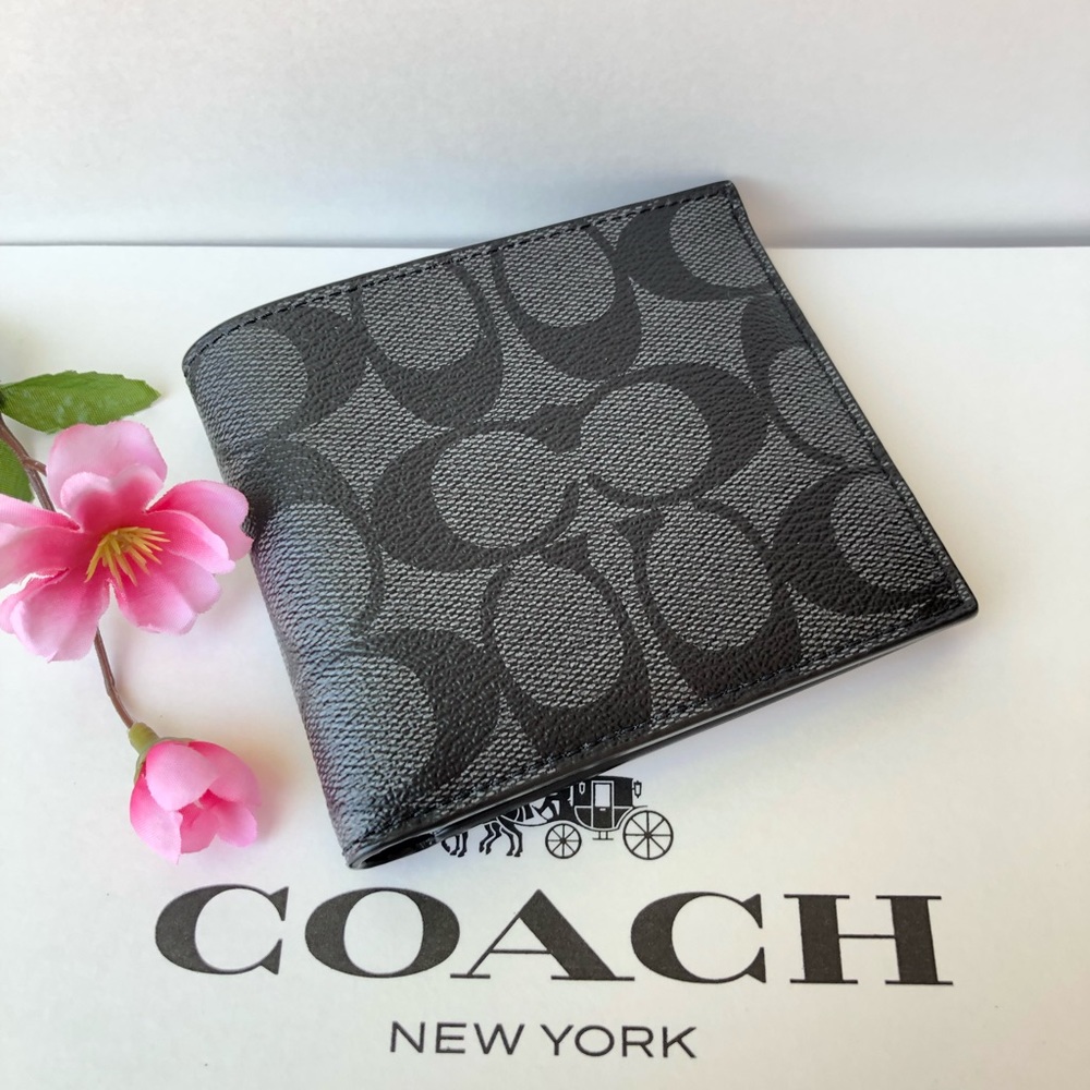 Coach Men’s Double Billfold Wallet F57083 - Picture 3 of 8